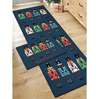 Very Home Nutcracker Runner & Doormat Set - Navy