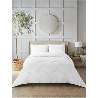Night Lark Seersucker Bound 4.5 Tog Coverless Summer Duvet Set Includes Pillowcases - White
