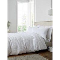 Bianca Fleur Matelass&Eacute; Jacquard 200 Thread Count Cotton Duvet Set White