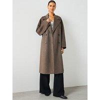 Mango Double Breasted Duster Coat - Grey