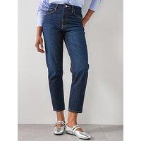 Mango High Rise Mom Jeans - Blue