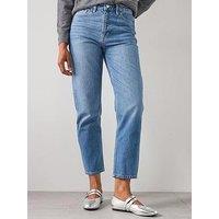 Mango High Rise Mom Jeans - Blue