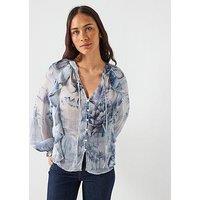 Guess Josette Long Sleeve Blouse - Blue
