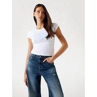 Guess Short Sleeve Strawberry T-Shirt - White