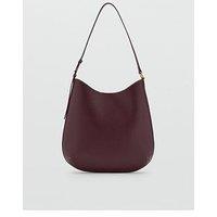 Mango Large Oval Shoulder Bag - Red