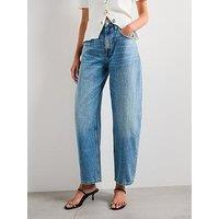 Mango High-Rise Balloon Jeans - Blue