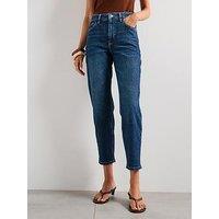 Mango New Mom Comfort High-Rise Jeans - Blue