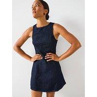 Mango Short Denim Dress - Blue
