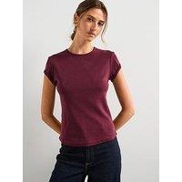 Mango Short Sleeved Cotton T-Shirt - Red