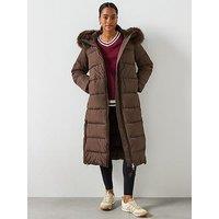 Mango Padded Anorak With Faux Fur Ef