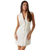 Guess Bodycon Crepon Mini Dress - White