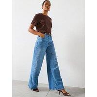 Mango Wide Leg Jeans - Blue