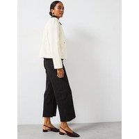 Mango Catherin Culotte High Rise Jeans - Black