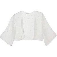 Quiz White Crop Sleeve Cover Up
