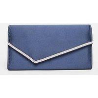 Quiz Navy Diamante Clutch