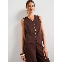 Mango Waistcoat Salve - Brown