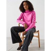 Mango High Neck Sweater - Pink
