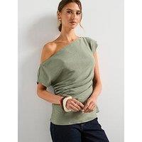 Mango Modal Blouse With Asymmetrical Collar - Blue