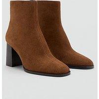 Mango Suede Ankle Boots - Brown