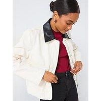 Mango Utility Barn Jacket - Cream