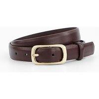 Mango Rectangular Buckle Belt - Brown