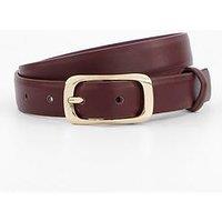 Mango Rectangular Buckle Belt - Red