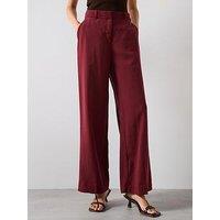 Mango Straight Mid Rise Trousers - Red