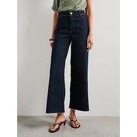 Mango Catherin Culotte High Rise Jeans - Blue