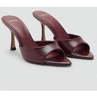 Mango Pointed Heel Sandals - Red