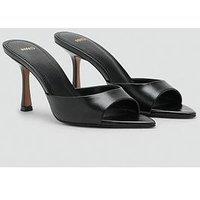Mango Pointed Heel Sandals - Black