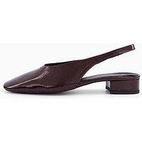 Mango Block Heel Leather Shoes - Red