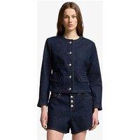 7 For All Mankind Lady Button Denim Jacket - Blue