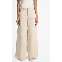 7 For All Mankind Marie Wide Leg Jeans - Cream