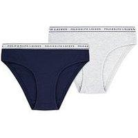 Polo Ralph Lauren Girls 2 Pack Bikini Brief Set - Navy