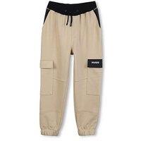 Hugo Boys Logo Pocket Sweat Pants - Beige