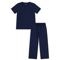 Polo Ralph Lauren Boys Short Sleeve T-Shirt And Pant Pyjama Set - Navy