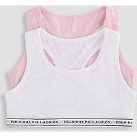 Polo Ralph Lauren Girls 2 Pack Bralette Set - White