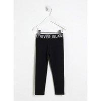 River Island Mini Girls Waistband Legging - Black
