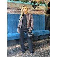 Ax Paris Chocolate Pu Jacket - Brown