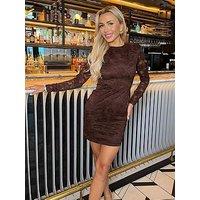 Ax Paris Mini Dress - Chocolate Brown