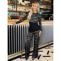 Ax Paris Lace Jumpsuit - Black