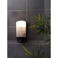 Valuelights Griffin Black Ip44 Dusk Till Dawn Sensor Bulkhead Wall Light
