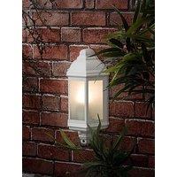 Valuelights Kayleigh Matte White Ip44 Outdoor Wall Pir Lantern