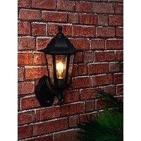 Valuelights Mayfair Black Ip44 Pir Sensor Outdoor Wall Lantern