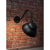 Valuelights Porter Black Swan Neck Traditional Pub Wall Light