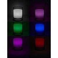 Valuelights Corte White Cylinder Led Colour Changing Rechargeable Table Light