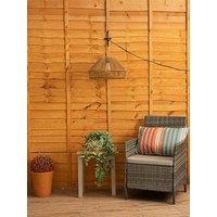 Valuelights Solar Powered Natural Rattan Pendant Lamp