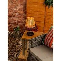 Valuelights Natural Rattan Solar Powered Table Lamp