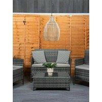 Valuelights Wicker Teardrop Solar Powered Hanging Pendant Light