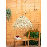 Valuelights Natural Grass Solar Powered Hanging Pendant Light